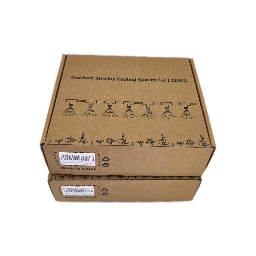 1pc Mixc Misters For Outside Patio 75Ft 23M Misting Line23 Mist Nozzles3/4 Brass